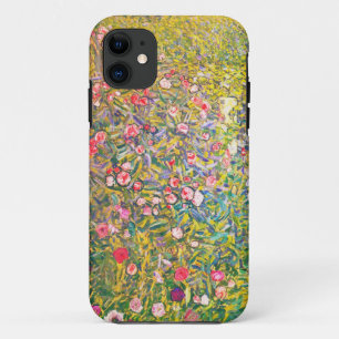 Gustav Klimt Pink Flowers iPhone 11 Hoesje