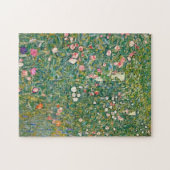 Gustav Klimt Pink Flowers Legpuzzel (Horizontaal)