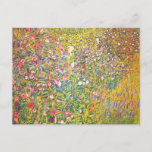 Gustav Klimt Pink Flowers Postcard Briefkaart<br><div class="desc">Gustav Klimt Pink Flowers postcard. Oil is in 1900. One of Klimt's most beautiful landscape paintings, Pink Flower Garden or Italian Horticultural Landscape features a sprawling garden in bloom in Klimt's single blend of impressionist, expressionist and art Nouverisms. The work is a beautiful flower painting that makes a great gift...</div>