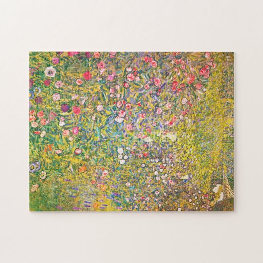 Gustav Klimt Pink Flowers Puzzle Legpuzzel (Horizontaal)
