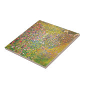 Gustav Klimt Pink Flowers Tile Tegeltje (Zijkant)