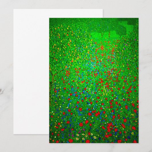 Gustav Klimt Poppy Field Aankondiging (Voorkant / Achterkant)