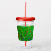 Gustav Klimt Poppy Field Acryl Drinkbeker (Voorkant)