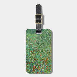 Gustav Klimt - Poppy Field Bagagelabel
