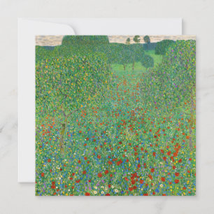 Gustav Klimt - Poppy Field Bedankkaart