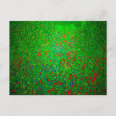 Gustav Klimt Poppy Field Briefkaart (Voorkant)