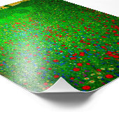Gustav Klimt Poppy Field Foto Afdruk (Hoek)