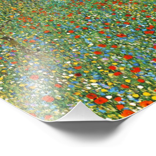 Gustav Klimt Poppy Field Foto Afdruk (Hoek)