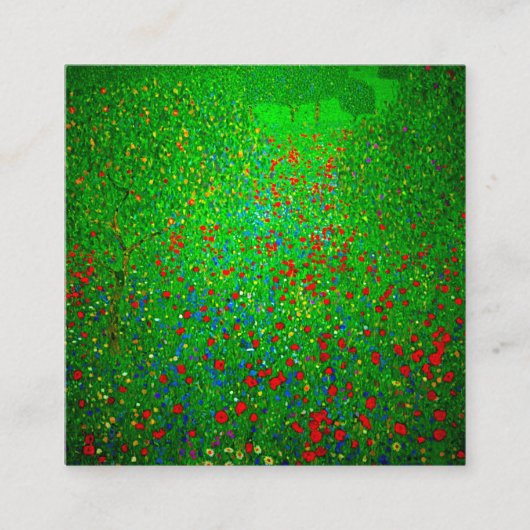 Gustav Klimt Poppy Field Informatiekaartje (Voorkant)