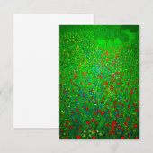 Gustav Klimt Poppy Field Informatiekaartje (Voorkant / Achterkant)