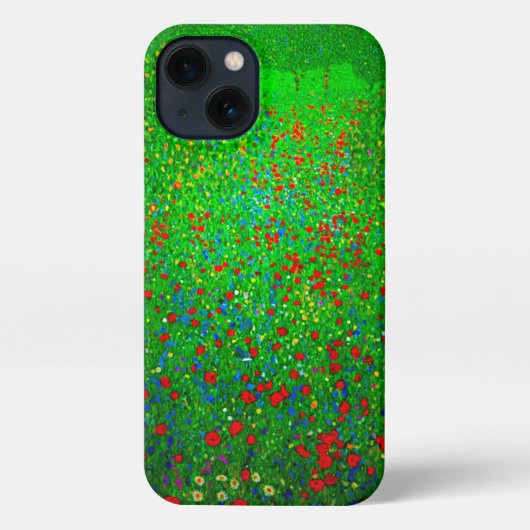 Gustav Klimt Poppy Field iPhone Hoesje (Achterkant)