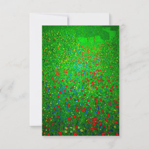 Gustav Klimt Poppy Field Kaart