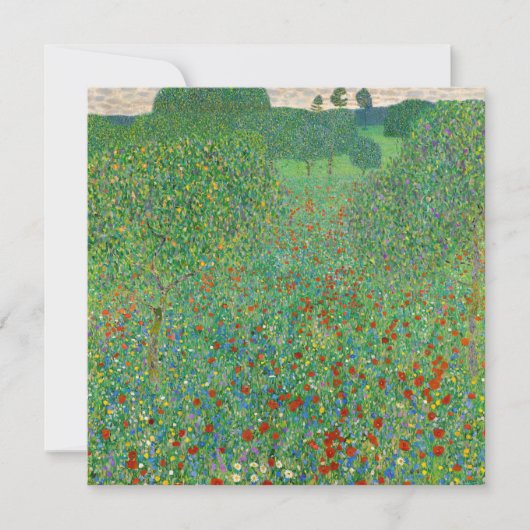 Gustav Klimt - Poppy Field Kaart (Voorkant)