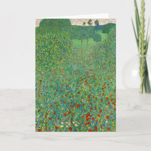 Gustav Klimt - Poppy Field Kaart