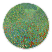 Gustav Klimt - Poppy Field Keramische Knop (Voorkant)