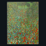 Gustav Klimt Poppy Field-laptop Notitieboek<br><div class="desc">Gustav Klimt Poppy Field notebook. Olieverf op canvas vanaf 1907. Een van de meest betoverende landschappen van de Oostenrijkse kunstenaar Gustav Klimt, is het papaver-veld met een prachtig veld dat rode papavers in de verte springt met bomen die aan de horizon opstijgen. Het schilderij kenmerkt Klimt's mooie mix van impressionisme...</div>