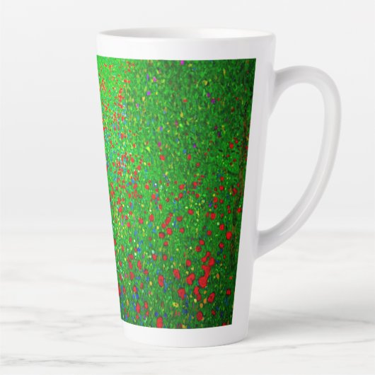 Gustav Klimt Poppy Field Latte Mok (Rechts)