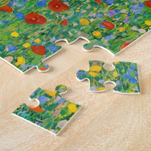 Gustav Klimt - Poppy Field Legpuzzel (Zijkant)