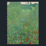 Gustav Klimt - Poppy Field Notitieboek<br><div class="desc">Poppy Field / Field of Poppies - Gustav Klimt,  Oil on Canvas,  1907</div>
