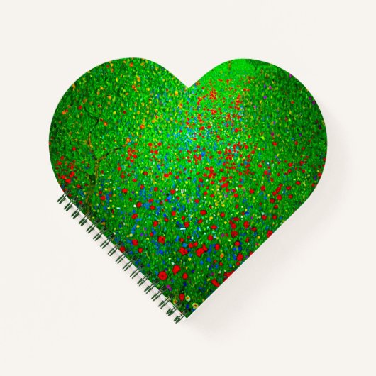 Gustav Klimt Poppy Field Notitieboek (Voorkant)