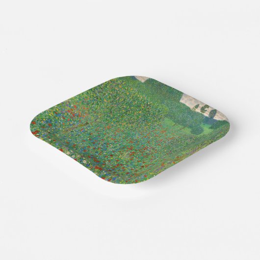 Gustav Klimt - Poppy Field Papieren Bordje (Gebogen)