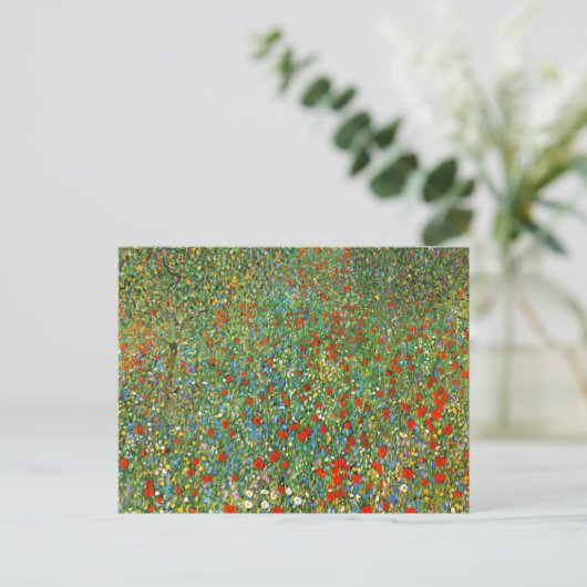 Gustav Klimt Poppy Field Postcard Briefkaart (Staand voorkant)