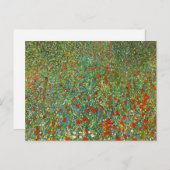 Gustav Klimt Poppy Field Postcard Briefkaart (Voorkant / Achterkant)