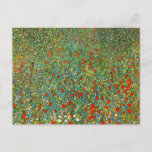 Gustav Klimt Poppy Field Postcard Briefkaart<br><div class="desc">Gustav Klimt Poppy Field postcard. Oil painting on canvas from 1907. One of Austrian artist's Gustav Klimt's most enchanting landscapes, Poppy field features a beautiful field of blooming red poppies sprawling out into the afstand with trees rising on the horizon. The painting features Klimt's lovely mix of impression onism and...</div>