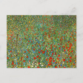 Gustav Klimt Poppy Field Postcard Briefkaart