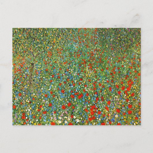 Gustav Klimt Poppy Field Postcard Briefkaart (Voorkant)