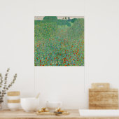 Gustav Klimt - Poppy Field Poster (Keuken)