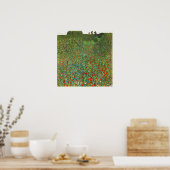 Gustav Klimt Poppy Field Poster (Keuken)
