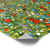 Gustav Klimt Poppy Field Poster (Hoek)