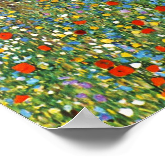 Gustav Klimt Poppy Field Poster (Hoek)