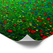 Gustav Klimt Poppy Field Poster (Hoek)