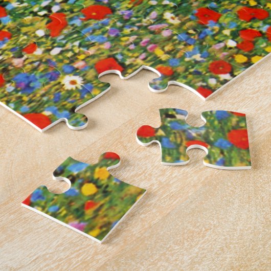 Gustav Klimt Poppy Field Puzzle Legpuzzel (Zijkant)
