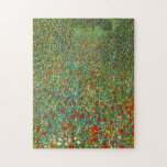 Gustav Klimt Poppy Field Puzzle Legpuzzel<br><div class="desc">Gustav Klimt Poppy Field puzzle. Olieverf op canvas vanaf 1907. Een van de meest betoverende landschappen van de Oostenrijkse kunstenaar Gustav Klimt, is het papaver-veld met een prachtig veld dat rode papavers in de verte springt met bomen die aan de horizon opstijgen. Het schilderij kenmerkt Klimt's mooie mix van impressionisme...</div>