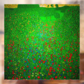 Gustav Klimt Poppy Field Raamsticker (Vel 2)