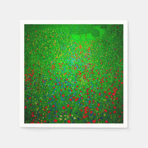 Gustav Klimt Poppy Field Servet