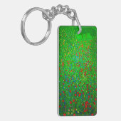 Gustav Klimt Poppy Field Sleutelhanger (Voorkant Links)
