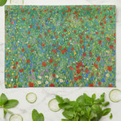 Gustav Klimt - Poppy Field Theedoek (Gevouwen)