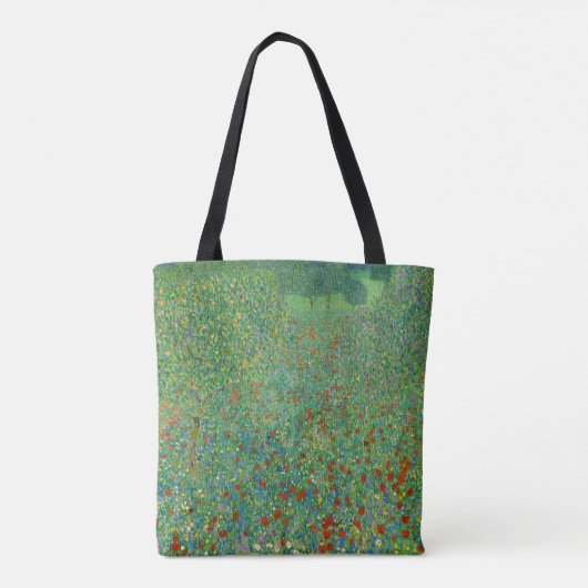 Gustav Klimt - Poppy Field Tote Bag (Achterkant)
