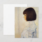 Gustav Klimt Portrait of Helene Klimt Invitations Kaart (Voorkant / Achterkant)