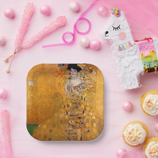 Gustav Klimt Portrait Papieren Bordje (Feest)