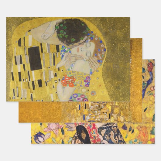 Gustav Klimt - Portret Masterstukselectie Inpakpapier Vel (Set)