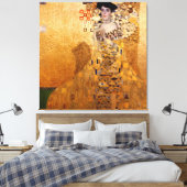 Gustav Klimt portret van Adel Bloch Bauer 1907 Canvas Afdruk (Insitu (Slaapkamer))