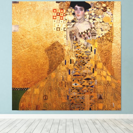 Gustav Klimt portret van Adel Bloch Bauer 1907 Canvas Afdruk (Insitu (Houten vloer))