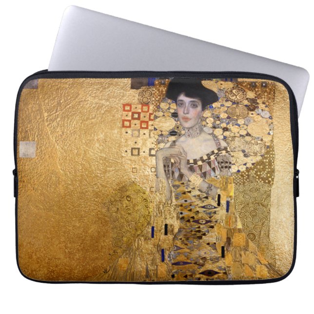 Gustav Klimt portret van Adel Bloch Bauer 1907 Laptop Sleeve (Voorkant)