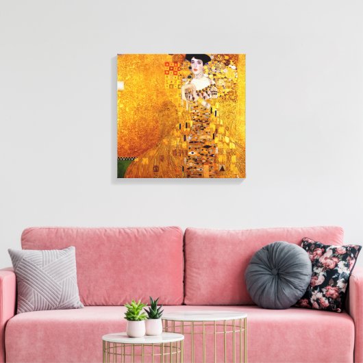 Gustav Klimt Portret van Adele Bloch-Bauer Canvas Afdruk (Insitu (Woonkamer))