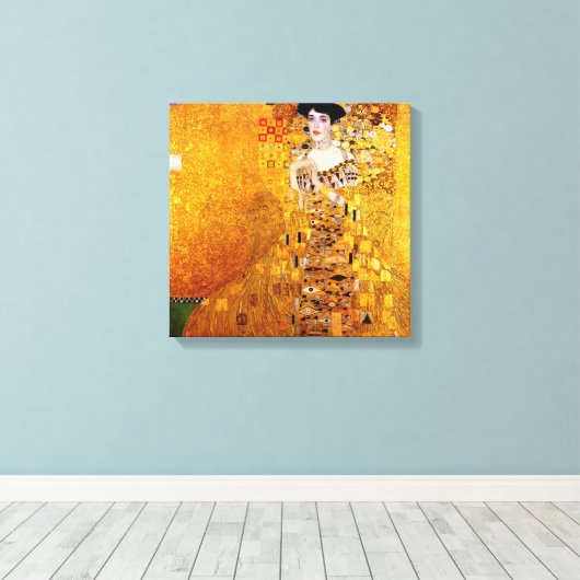 Gustav Klimt Portret van Adele Bloch-Bauer Canvas Afdruk (Insitu (Houten vloer))